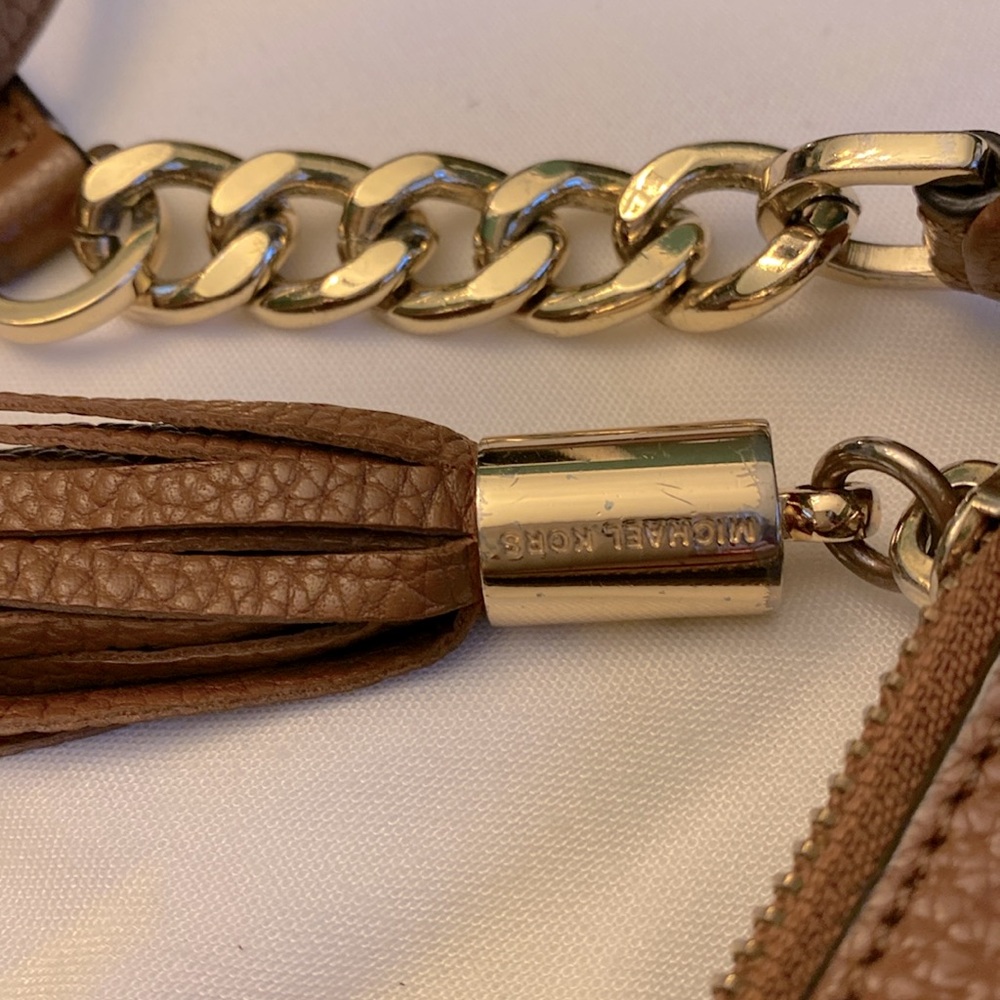 Michael Kors Pebble Leather Crossbody Saddle-brown - Picture 5 of 12